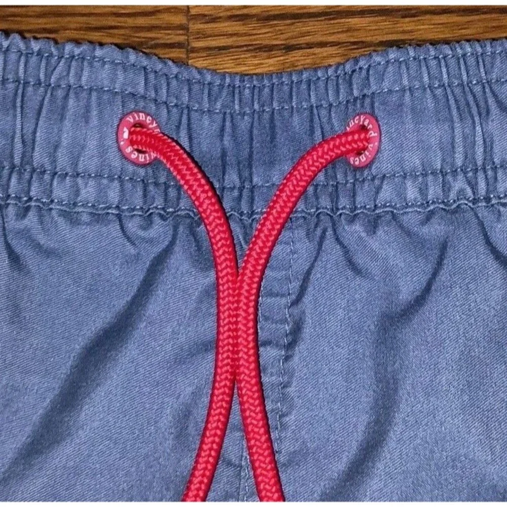 Vineyard Vines Swim Trunks Mens Large Lined Red White Blue Striped